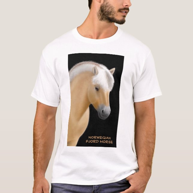 Camiseta noruega del caballo del fiordo (Anverso)