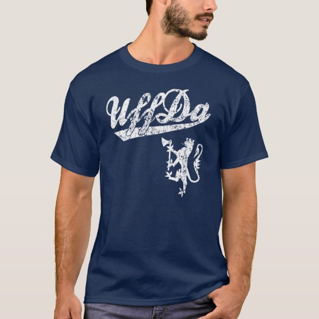 Camiseta noruega del león de Uff DA (Anverso)