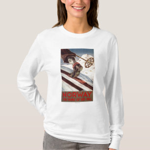 Camiseta Noruega - el hogar del esquí