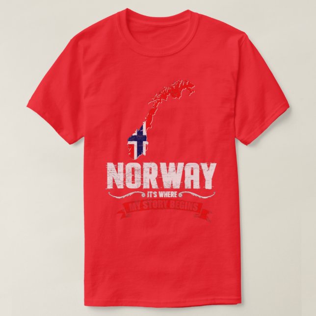 Camiseta Noruega es donde comienza mi historia (Diseño del anverso)