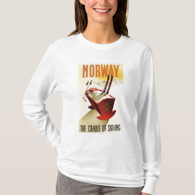 Camiseta Noruega - la cuna del esquí (Anverso)