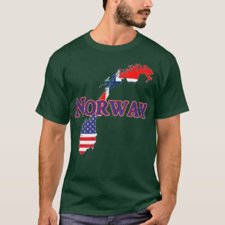 Camiseta Noruega Mapa de Expatriados en el Patrimonio de Pa
