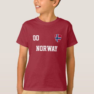 Camiseta Noruega Nombre y número personalizado Niños de fút