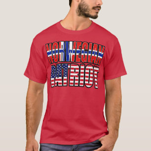 Camiseta Noruego Norteamericano Patriot Priot Heritage Flag
