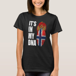 Camiseta Noruego Y Montenegro Mezclan La Bandera Del Patrim