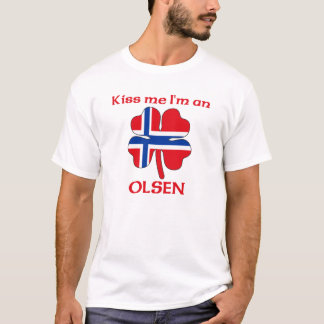 Camiseta Noruegos personalizada me besan que soy Olsen