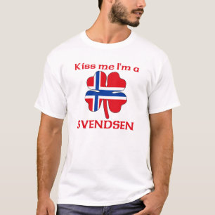 Camiseta Noruegos personalizada me besan que soy Svendsen