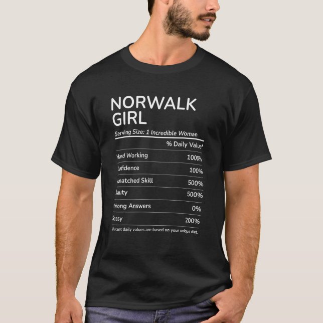Camiseta Norwalk Chica Funny Connecticut Hometown (Anverso)