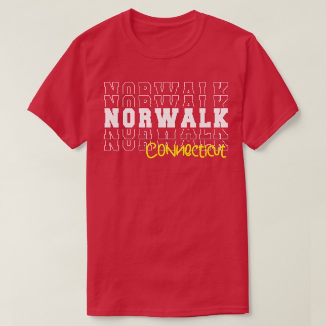 Camiseta Norwalk ciudad de Connecticut Norwalk CT (Diseño del anverso)