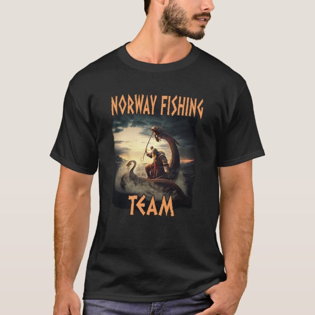 Camiseta Norway Fishing Team Scandinavia Norge Souvenir Nor (Anverso)