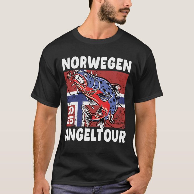 Camiseta Norway Fishing Tour 2025 Angel Tour in Norwegen  (Anverso)