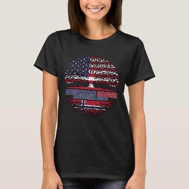 Camiseta Norway Norwegian US American USA United States (Anverso)