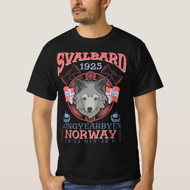 CAMISETA NORWAY SVALBARD LONGYEARBYEN - SVALBARD ARCTIC FOX (Anverso)
