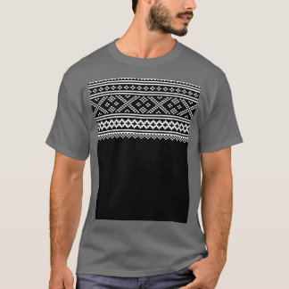 Camiseta norwegian knitting pattern from setesdal in black