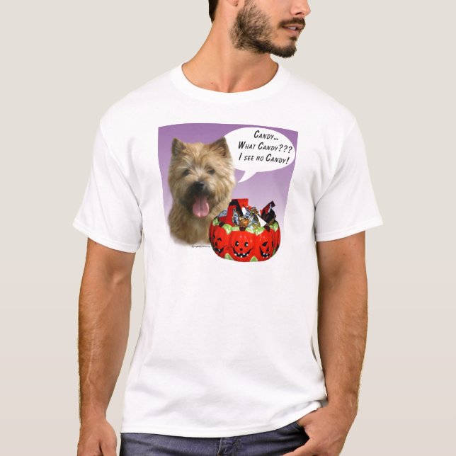 Camiseta Norwich Terrier Halloween Candy (Anverso)