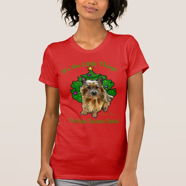 Camiseta Norwich Terrier Navidades Merry (Anverso)