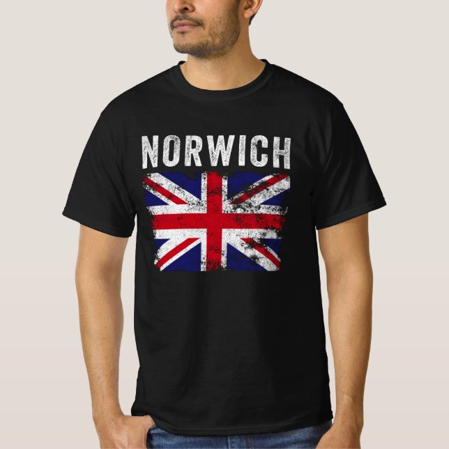 Camiseta Norwich UK Flag England Souvenir (Anverso)