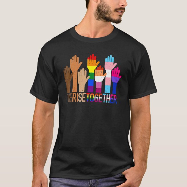 Camiseta Nos alzamos juntos el Orgullo Gay Bisexual Lgbt (Anverso)