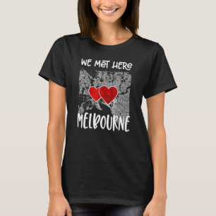 Camiseta Nos Encontramos Aquí Mapa De Melbourne.