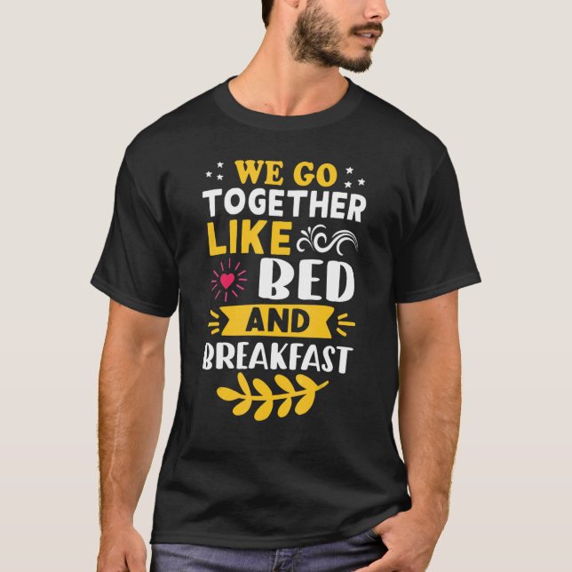 Camiseta Nos juntamos como alojamiento y desayuno (Anverso)