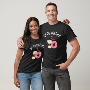 Camiseta Nos juntamos como amigos del café y los donuts