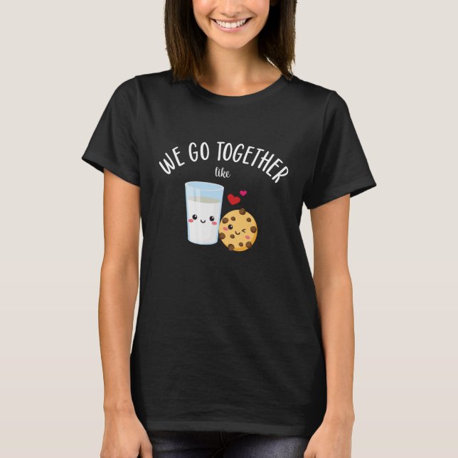 Camiseta Nos juntamos como Día de San Valentín de leche y g (Anverso)