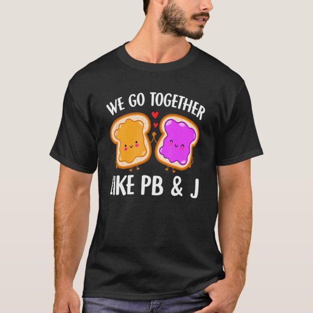 Camiseta Nos juntamos como la mantequilla de cacahuete PB & (Anverso)