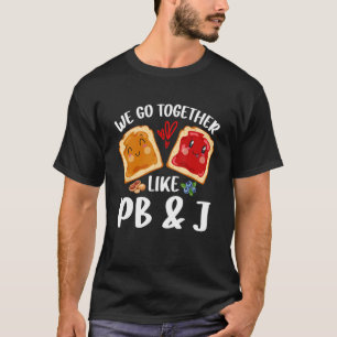 Camiseta Nos juntamos como PB & J - Mantequilla de cacahuet
