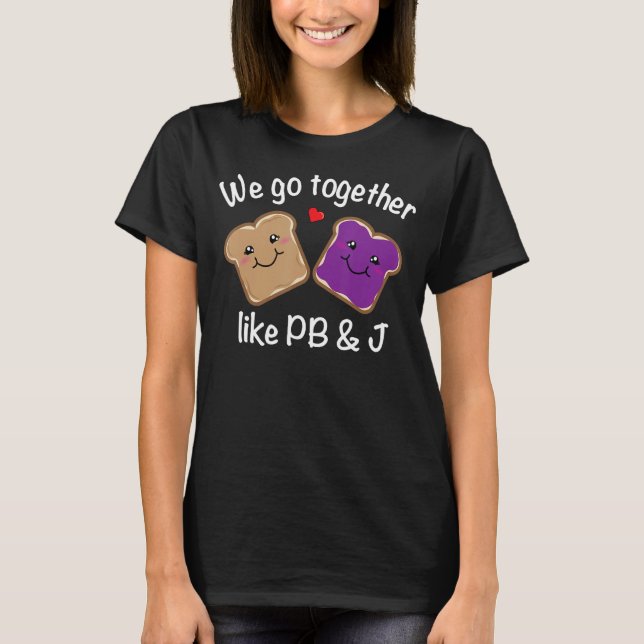 Camiseta Nos juntamos como PB & J - Mantequilla de cacahuet (Anverso)