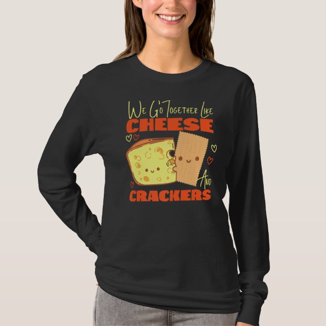 Camiseta Nos Juntamos Como Queso Y Crackers (Anverso)