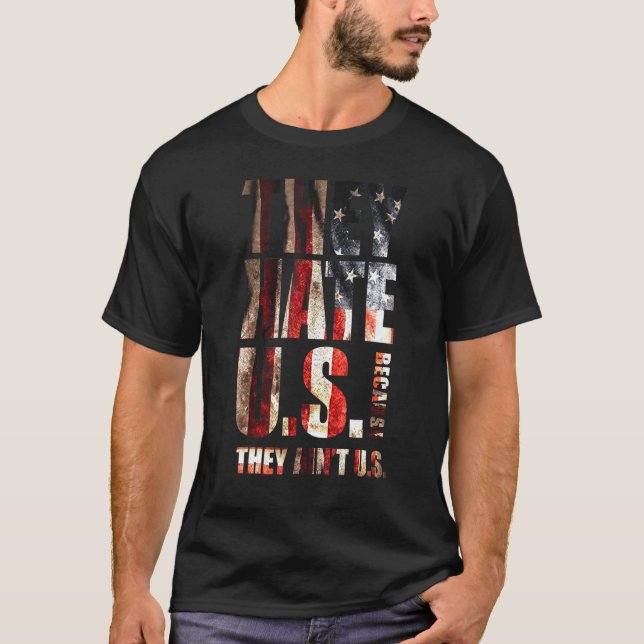 Camiseta Nos Odian Porque El Aint American Flag Patro (Anverso)
