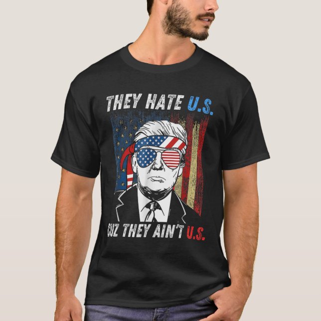 Camiseta Nos odian porque no somos cómicos de Trump en el c (Anverso)