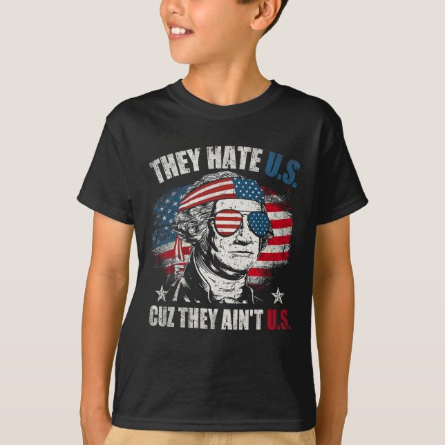 Camiseta Nos odian porque no son la bandera norteamericana  (Anverso)