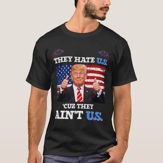 Camiseta Nos odian porque son estados unidos, estados unido (Anverso)