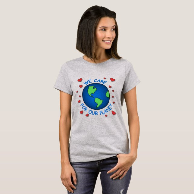 Camiseta Nos preocupamos por nuestro planeta (Anverso completo)