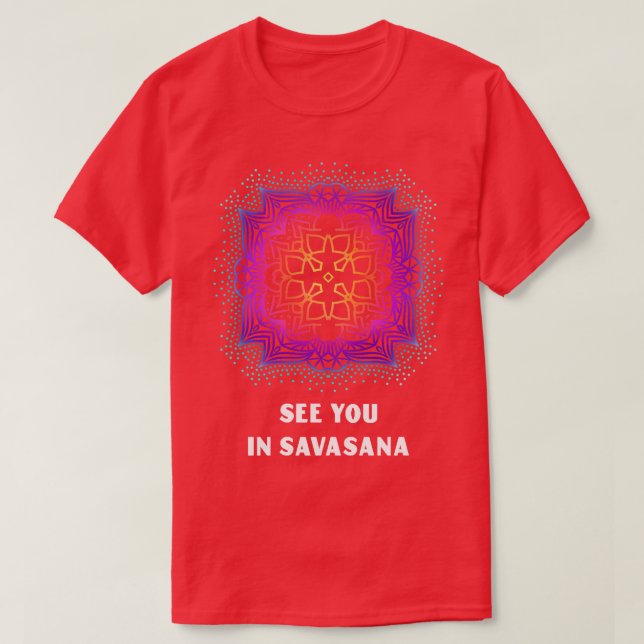 Camiseta Nos vemos en Savasana Yoga Yogi Mandala (Diseño del anverso)