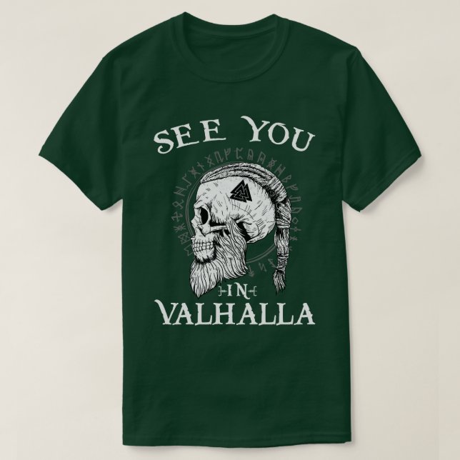Camiseta Nos vemos en Valhalla Viking (Diseño del anverso)