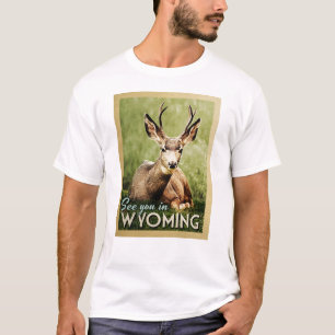 Camiseta Nos Vemos En Wyoming, La Vida Silvestre De Stag De