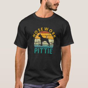 Camiseta Nose Work Pittie Boxer Dog Silhouette
