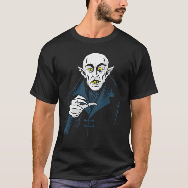 Camiseta Nosferatu Halloween Vampire Classic Horror Dracula (Anverso)