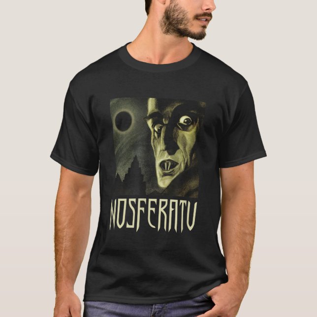 Camiseta Nosferatu Vampiro clásico de horror Flick Dracula (Anverso)