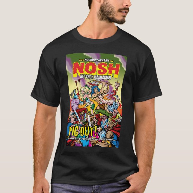 Camiseta ¡Nosh al bárbaro de la cocina! (Anverso)