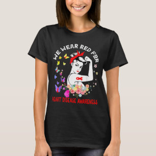 Camiseta Nosotras Usamos Rojo Para La Conciencia De Enferme