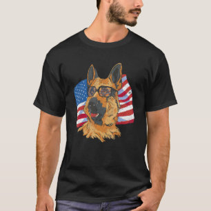 Camiseta Nosotros América Pastor Alemán Bandera Americana U