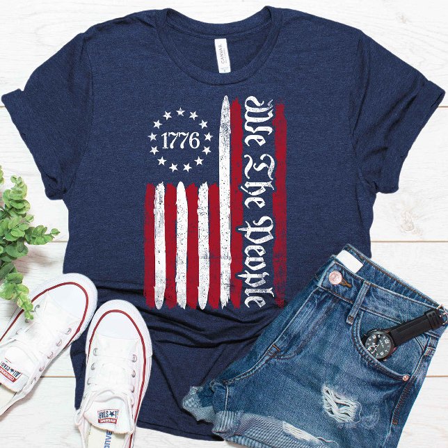 Camiseta Nosotros, El Pueblo 1776 Bandera Betsy Ross 4 De J (Subido por el creador)