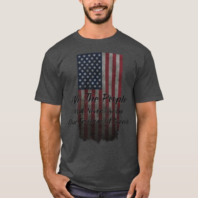 Camiseta Nosotros el pueblo Bandera Americana Estados Unido (Anverso)