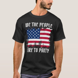 Camiseta Nosotros el pueblo Bandera estadounidense divertid