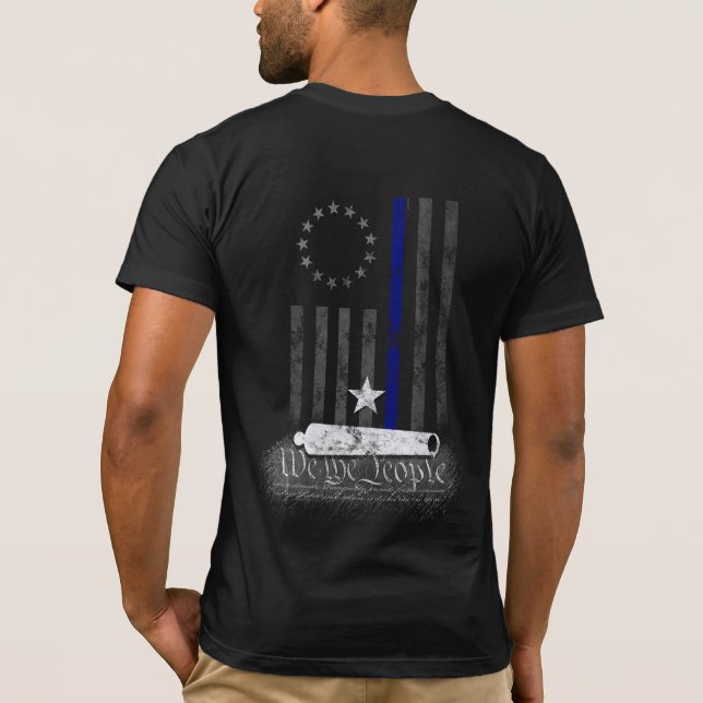 CAMISETA NOSOTROS EL PUEBLO BETSY ROSS BLUE LINE AMERICAN F (Reverso)