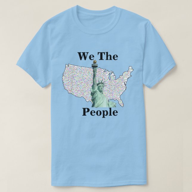 Camiseta Nosotros, el pueblo de los Estados Unidos (Diseño del anverso)