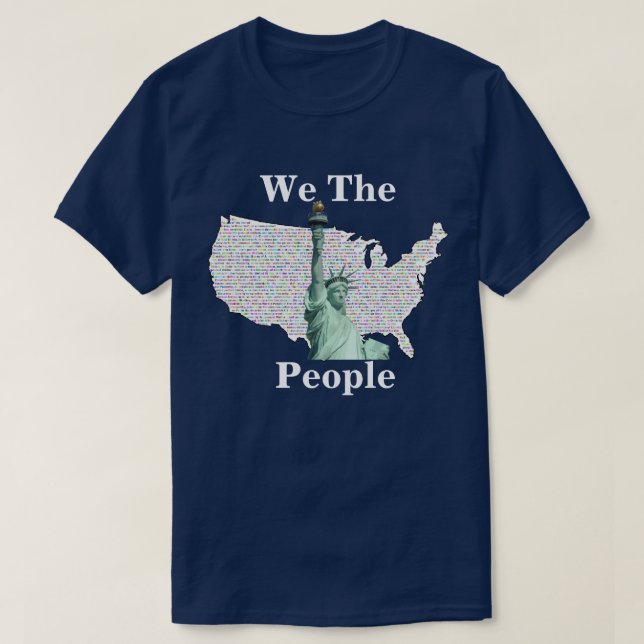 Camiseta Nosotros, el pueblo de los Estados Unidos (Diseño del anverso)